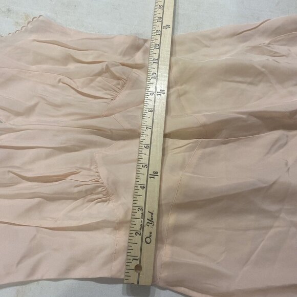 NOS Vintage Seamprufe Full Slip Womens Tall 34 Pink Lace Lingerie Midi READ - Picture 7 of 12